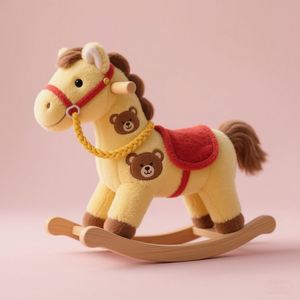 Caballo Balancín de Peluche de Alta Calidad para Bebés, el Más Vendido, Personalizado, SERVICIO DE COMPRA ÚNICA, Juguetes de Peluche Suaves para Bebés - Product Image 1