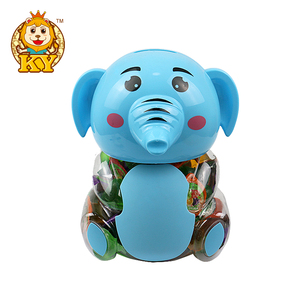 Bonbons sucrés en <span class=keywords><strong>gelée</strong></span> et en pudding à saveur fruitée, emballés dans un pot en plastique en forme d'éléphant de dessin animé - Product Image 3