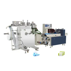 60-100pck/minute single sachet disposable baby wipes machine wet wipes line wet tissue making machine