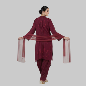 Kilang OEM Jahit Pukal Borong Kebaya Riau Floral Cotton Ironless Private Label Production Muslimah Modest Set Pukal - Product Image 4