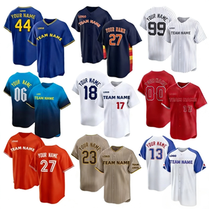 Jersey bisbol Semua 30 tim Retro Amerika, grosir dijahit bernapas musim baru - Product Image 1