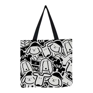 Wholesale Bolsa De Lona Blank Plain Custom Print Logo Shopping Recycled Cotton Canvas Tote Beach Bag