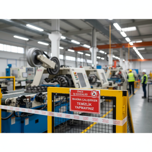 Cinta de advertencia con el mensaje: No limpiar mientras la máquina esté funcionando - Product Image 5