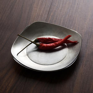 Assiettes à pain Solhui en acier inoxydable 304 de forme carrée Style rétro restauration rapide frites Restaurant hôtel - Product Image 1