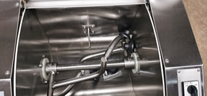 Mélangeur à pâte horizontal automatique 200 kg/h, machine à mélanger la <span class=keywords><strong>farine</strong></span> à levage manuel, pétrin commercial pour boulangerie - Product Image 6