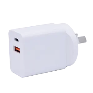 USB QC 3.0 Type C PDウォールチャージャー、2ポート10W〜35W電源出力ROHS認定電話用EUプラグタイプCチャージャー