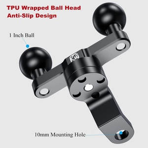 <span class=keywords><strong>Support</strong></span> de rétroviseur de <span class=keywords><strong>moto</strong></span> à double rotule 1 pouce, rotule en TPU antidérapante, base de montage de rétroviseur en aluminium CNC pour <span class=keywords><strong>support</strong></span> de téléphone - Product Image 5