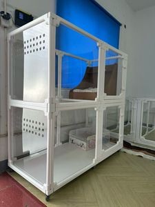 Recinto per Cani Pieghevole Moderno Senza Attrezzi Trasparente per Cani Piccoli/Medi Uso Interno - Product Image 6