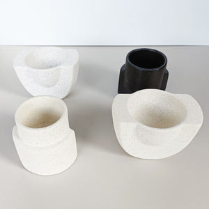 Bougeoir <span class=keywords><strong>de</strong></span> <span class=keywords><strong>table</strong></span> à manger <span class=keywords><strong>de</strong></span> luxe en <span class=keywords><strong>porcelaine</strong></span> bleue et blanche ondulée nordique - Product Image 2