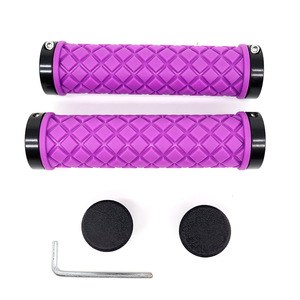 Poignées de guidon de vélo, poignées de vélo BMX, VTT, antidérapantes, en caoutchouc, 128 mm, diamètre intérieur 22-23 mm, pour route et montagne - Product Image 4