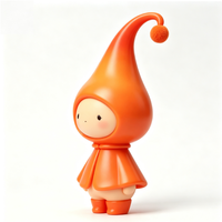 Figurine d'art de collection personnalisée Orange Elf en PVC, statue de dessin animé, fabrication OEM en Chine, figurine personnalisée pour la vente en gros de produits de marque