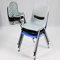 Chaise d'étudiant GUANGWEI moderne, durable, empilable, écologique, en acier et plastique, pour salle de classe, formation scolaire, maison et bureau