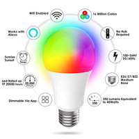 Ampoule intelligente Wifi compatible avec Alexa et Google Home, ampoules E27, RGB CCT, 9W