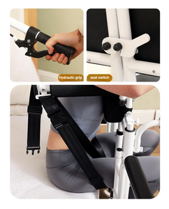 Chaise de transfert de patient à levage hydraulique médical pour personnes handicapées, capacité 200 kg, équipement de sécurité pour salle de bain, marque WCHT - Product Image 6