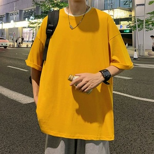 Custom 220G Heavyweight 100% Cotton T Shirt OEM ODM Oversized Unisex Crew Neck Blank Short Sleeve <b>Tee</b> with Logo - Product Image 5