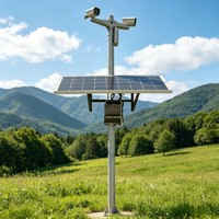 Sistema de Energía Solar de 200W con Batería LiFePO4 de 120Ah y MPPT para Cámara PTZ de Doble Espectro GNSS, Fuente de Alimentación de Video a Prueba de Agua IP66
