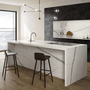 Tùy Chỉnh Đá Cẩm Thạch Thiêu Kết Đá Nhà Bếp Đảo Bàn Ăn Bàn - Product Image 4