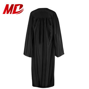 光沢のある卒業ガウンセット卸売学士ブラック卒業キャップセット - Product Image 3