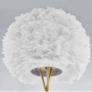 led moderne <span class=keywords><strong>abat</strong></span> <span class=keywords><strong>jour</strong></span> plume matériel d'art de fer <span class=keywords><strong>lampadaire</strong></span> trépied lampe verticale salon maison de - Product Image 6