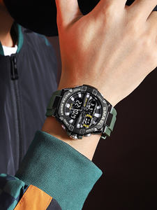 SMAEL 8066 mode étanche sport <span class=keywords><strong>chrono</strong></span> montre extérieur montre-bracelet analogique numérique double affichage montres pour hommes - Product Image 4