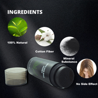 Fibre de coton de kératine biologique en gros naturelle de longue durée Fibres capillaires de marque privée Fibre de renforcement des cheveux en poudre pour le maquillage des cheveux