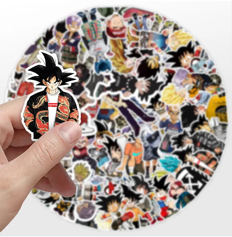 50pcs 100pcs autocollant dessin animé autocollant étanche adhésif pour moto Skateboard voiture dragon ball autocollant