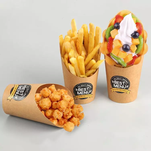 Nhà Máy <span class=keywords><strong>Cone</strong></span> Hộp Tùy Chỉnh Giữ Giấy Dùng Một Lần Waffle Bao Bì Hộp Các Tông Giấy <span class=keywords><strong>Cone</strong></span> Hộp Cho Pháp Chiên - Product Image 3