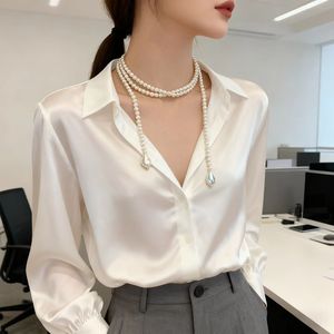 Women's Long Pearl Necklace Imitation Pearl Round Sweater Chain Multi Layer Gift Fashion Jewelry - Product Image 3