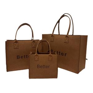 <span class=keywords><strong>Sac</strong></span> fourre-tout en feutre de grande capacité 35x25x15cm, <span class=keywords><strong>sac</strong></span> à main à motif de lettres au design simple, sacs-cadeaux personnalisés pour une utilisation quotidienne, pour les voyages et les courses. - Product Image 5