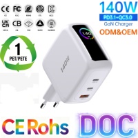 Cargador Tommox de 140W/100W, Cargador Multipuerto USB Tipo C para Smartphone, Laptop, Cargador Rápido PD Gan para iPhone 17, Macbook, iPad, Tablet
