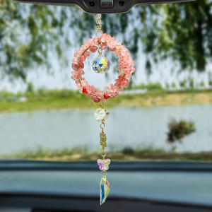 Cristal de Pedra Natural de Cura, Prisma de Ametista, Suncatcher de Vidro Suspenso, Sinos de Vento, Pingente Decorativo para Espelho Retrovisor de Carro - Product Image 4