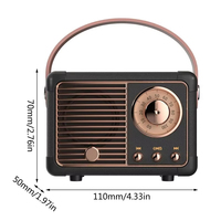 Haut-parleur sans fil rétro vintage avec éclairage LED RGB - Audio portable pour fêtes, home cinéma et utilisation en extérieur, et idéal pour les cadeaux