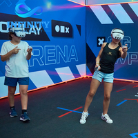Sistema de Arcade de Tiro VR Inalámbrico, Arena de Movimiento Libre, Simulador de Juego Multijugador para 4-10 Jugadores, Equipo de Entretenimiento