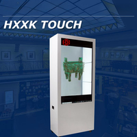 HXXK TOUCH Vitrine Interactive LCD Tactile Personnalisée à Hologramme 3D pour Intérieur Holobox avec Ventilateur 3D