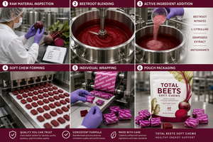 OEM <span class=keywords><strong>Total</strong></span> Beets Soft Chews avec racine de betterave, nitrites, L-citrulline, extrait de pépins de raisin et antioxydants, complément énergétique sain - Product Image 6