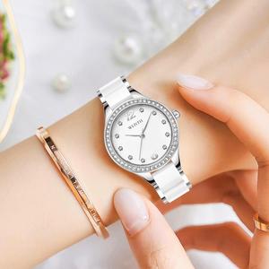 Orologi da polso luminosi impermeabili Wlisth S516 30M orologi da polso da <span class=keywords><strong>donna</strong></span> con cinturino in ceramica bianca da <span class=keywords><strong>donna</strong></span> - Product Image 6