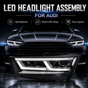 Conjunto de Faros LED BK para Audi Q5 2018-2020, Actualización de Alta Gama, Lente de Proyector, Luz Diurna, Señal de Giro Dinámica - Product Image 1