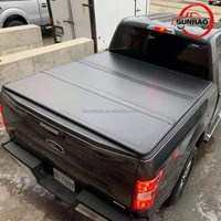 Couverture de benne électrique pliable en trois parties en aluminium rigide Sun Hao avec boîte de rangement verrouillable, étanche et à profil bas pour protection de cargaison de camionnette F150
