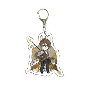 Porte-clés en acrylique avec Badge du dessin animé kunikuzhi, <span class=keywords><strong>Morax</strong></span>, Kaeya, Xiao Hu, Tao, Tartaglia, pendentif, accessoires de Cosplay - Product Image 5