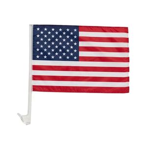 Sublimation Printing 12x18 Inches Custom United States American US Car <b>Flags</b> Window Clip Double Sided 30x45 cm USA Car <b>Flag</b> - Product Image 5