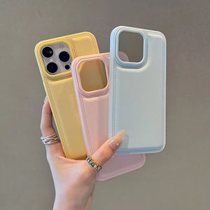 Coque de protection antichoc en TPU effet cuir litchi mat couleur bonbon de luxe pour iPhone 17 Air 15 14 13 12 11 Pro Max 16 Plus 17 Pro - Product Image 5