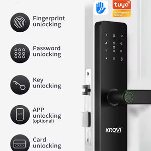 Cerradura Inteligente Premium para Puerta Principal con Huella Dactilar Biométrica Tuya y Soporte para Códigos en Varios Idiomas - Product Image 2