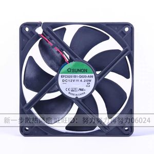 Ventilateur de refroidissement SUNON 120x120x25mm 12V 4.2W à roulement à billes pour boîtier d'ordinateur - Product Image 1
