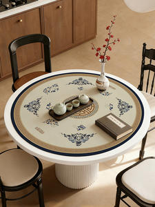 Sets de table élégants de style chinois, sous-verres en cuir absorbants, luxe haut de gamme, résistants à la chaleur, <span class=keywords><strong>tapis</strong></span> à café vintage - Product Image 3