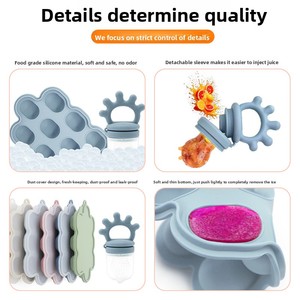 ชุดอุปกรณ์ทานอาหารสำหรับเด็กทารก ผลไม้และ<span class=keywords><strong>ผัก</strong></span>ปลอดภัยสำหรับเด็ก พร้อมที่กัดสำหรับเด็ก ช่วยในการฝึกการกินอาหารเสริม - Product Image 6