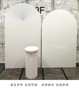Hete Aanbieding Moderne Vintage Afneembare Witte Ronde Cilindrische Bloemige Sockel Presentatie Standaards voor Bruiloften en Feesten - Product Image 5