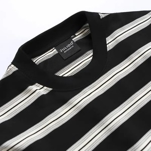 Camiseta a rayas personalizada de algodón 100% para hombre, ropa informal de tela tejida suave y transpirable en Vietnam - Product Image 5