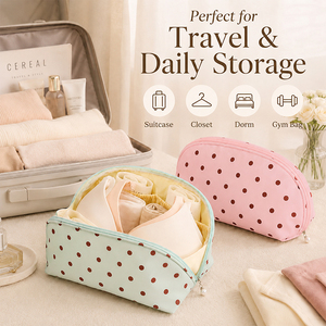 Sac de rangement portable en tissu pour sous-vêtements et soutiens-<span class=keywords><strong>gorge</strong></span>, motif vague, pour voyages et usage domestique, idéal pour femmes - Product Image 4