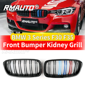 2 Piezas Parrilla Delantera Estilo M para Coche, Rejilla de Riñón Brillante Negra para BMW Serie 3 F30 F35 2012-2016, Kits de Estilismo para Carrocería - Product Image 1