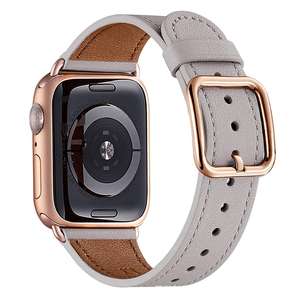Tali Jam Tangan Lionorm Unik Bahan Kulit Asli 40-49mm, Tali Pengganti untuk IWatch Seri 10 9 8 7 6 5 4 3 <span class=keywords><strong>2</strong></span> 1 SE Ultra - Product Image 4